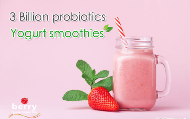 Strawberry Smoothies from pumjil yogurt powder