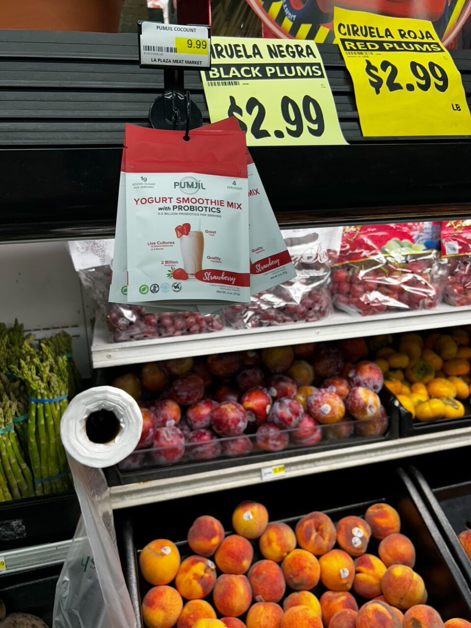 Pumjil on produce hooks