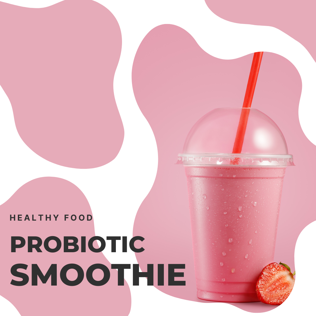 Pink Organic Smoothie Promotion Instagram Post