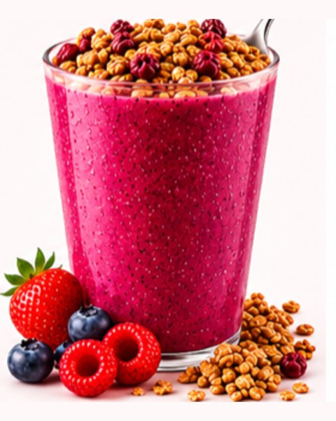Berry Protein Smoothie made with Pumjil Yogurt Smoothie Mix