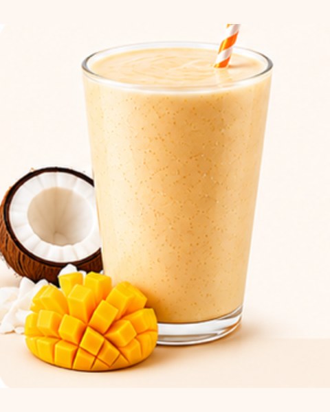 Coconut Mango Bliss Smoothie made with Pumjil Yogurt Smoothie Mix