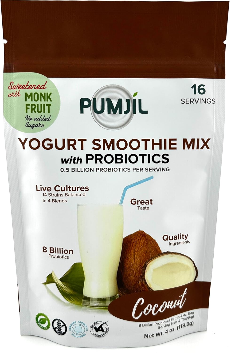 Pumjil Coconut Yogurt Smoothie Mix, no added sugar