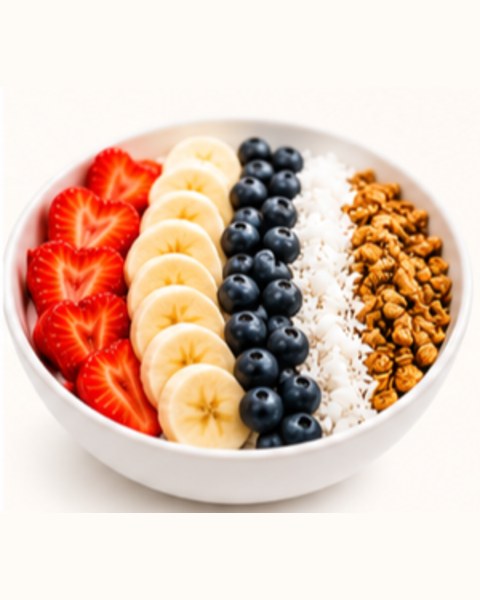 Frozen Yogurt Fruit Bowl made with Pumjil Yogurt Smoothie Mix