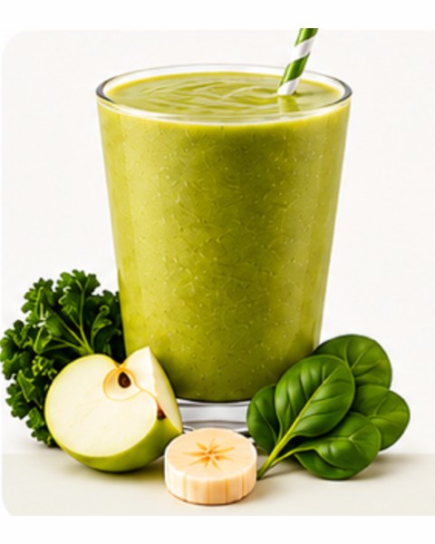 Green Goodness Smoothie made with Pumjil Yogurt Smoothie Mix