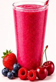Mixed Berry Smoothie made with Pumjil Yogurt Smoothie Mix