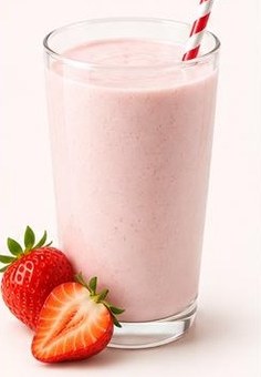Strawberry Yogurt Drink made with Pumjil Yogurt Smoothie Mix