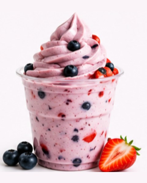 Vanilla Berry Froyo Cup made with Pumjil Yogurt Smoothie Mix